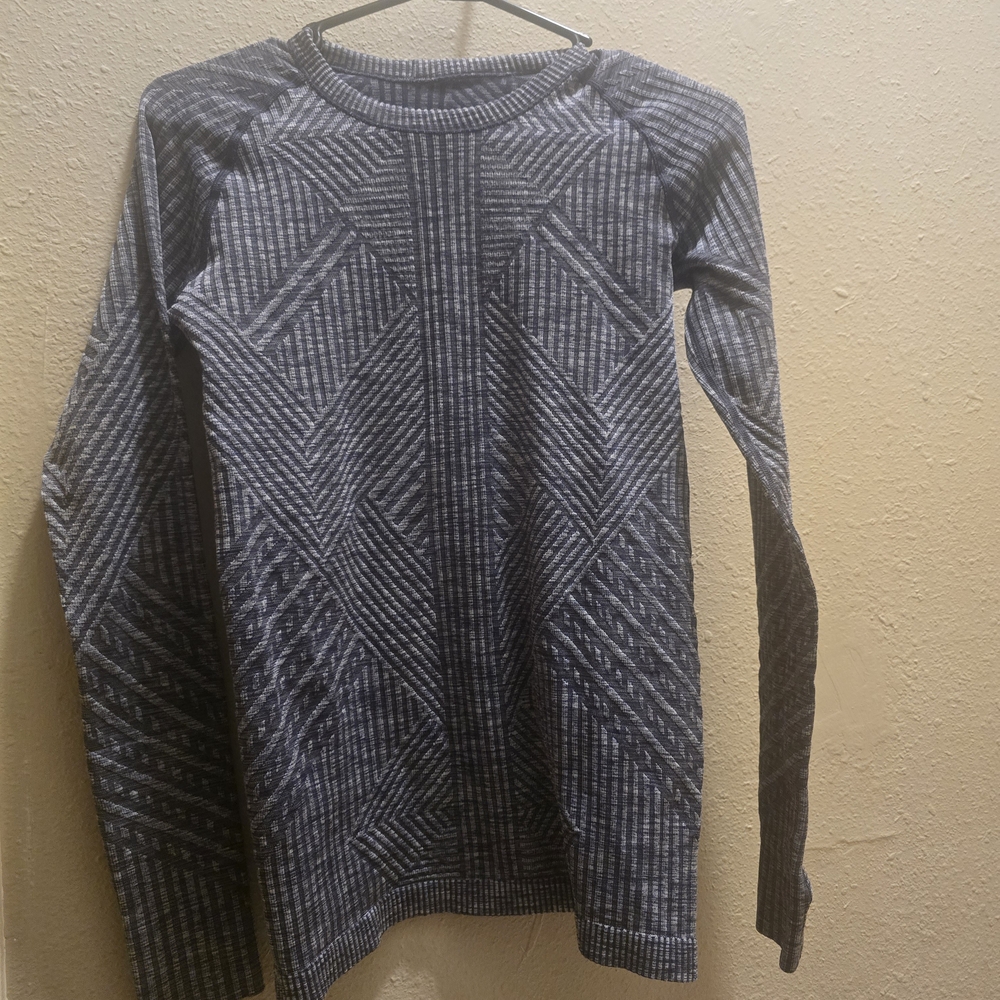 lululemon athletica Women's Textured Geometric Crewneck Sweater - Gray